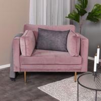 Nohr Fauteuil 'Tylan' Velvet, kleur Roze - thumbnail