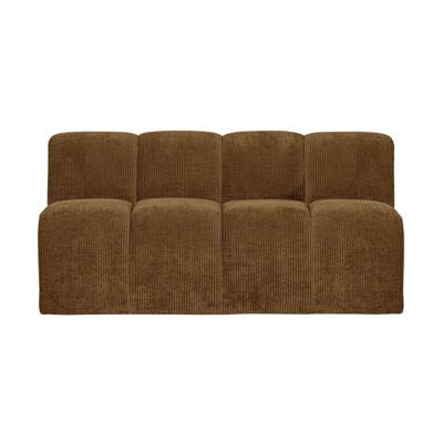 Woood Mojo eetkamerbank 164 cm met rugleuning rib Honinggeel