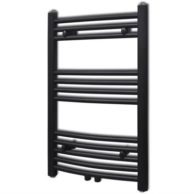 VidaXL Radiator / handdoekenrek gebogen 500x764 mm zwart