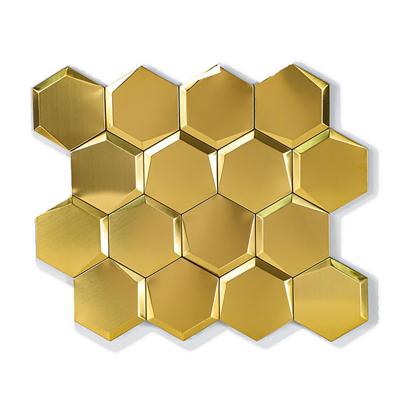 Zelfklevende 3D Tegel Cubi Goud