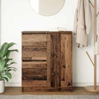 Dressoir met lades 71x35x84 cm spaanplaat hout oud hout - thumbnail