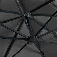 VidaXL Zweefparasol met led en aluminium paal 400x300 cm antraciet - thumbnail