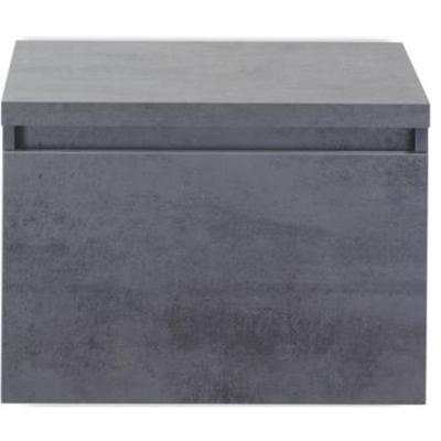 Frozen Badmeubelset 60 cm - Greeplijst in Kleur - Inclusief Wastafelbovenblad Beton Antraciet