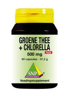 SNP Groene thee chlorella 500mg puur 60 Vegetarische capsules - thumbnail