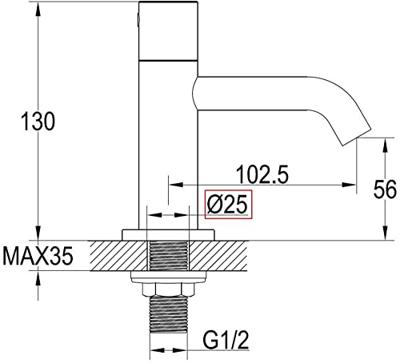 Ben Lavion fonteinkraan geborsteld messing pvd Ben Lavion fonteinkraan geborsteld messing pvd