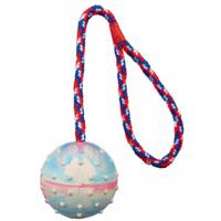 Rubberbal aan touw voor honden Per stuk - thumbnail