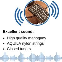 Cascha HH2026E Premium Mahogany E/A sopraan ukelele set - thumbnail