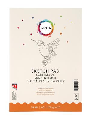 Schetsblok qrea a5 24vel 120gr gelijmd | 60 stuks