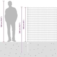 VidaXL Hek met paal groen 1,6 x 10 m staal en pvc - thumbnail