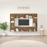 TV-kast 4 pcs Bruin 37 x 37 x 142.5 cm Bewerkt hout - thumbnail