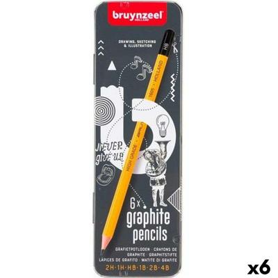 Potlood bruynzeel burotek blik à 6 hardheden | 6 stuks Potlood bruynzeel burotek blik à 6 hardheden | 6 stuks