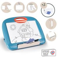 Smoby - Draagbare lei - 3 verschillende toepassingen - Inclusief: 1 uitwisbare marker, 4 kleurpagina's en 1 doekje - Made in France - thumbnail