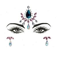 3 PC'S voorhoofd groene Masquerade make-up acryl gezicht sticker stijl: YT-16 - thumbnail