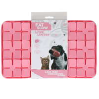 Eat Slow Live Longer Lick Mat Dimensions Flower Roze - thumbnail