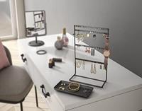 Metaltex sieradenrek 22x11x36 cm mat zwart/metaal - thumbnail