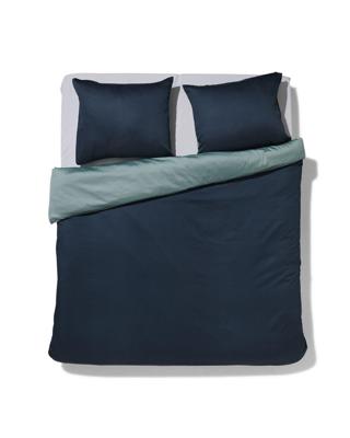 HEMA Dekbedovertrek Satijn 240x200/220 Effen Blauw/grijs (blauw) HEMA Dekbedovertrek Satijn 240x200/220 Effen Blauw/grijs (blauw)