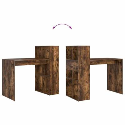 Bureau met plank Gerookt eiken 108 x 55 x 103.5 cm Bewerkt hout