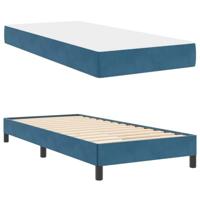 Boxspringbed met matras Donkerblauw 100 x 200 cm Fluweel - thumbnail