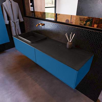 Badkamermeubelset Mondiaz Erin 150 cm met 2 Lades met RIDGE Wastafel Links Urban Zonder Kraangaten Greeploos Mat Jeans Badkamermeubelset Mondiaz Erin 150 cm met 2 Lades met RIDGE Wastafel Links Urban Zonder Kraangaten Greeploos Mat Jeans