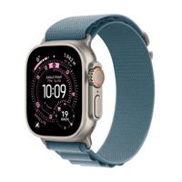 Apple Watch Ultra 3 GPS + Cellular - 49 mm - Natuurlijke titanium kast - Lichtblauwe Alpine Loop-band - Groot - thumbnail