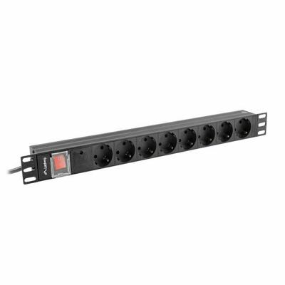 Lanberg PDU-08F-0200-BK energiedistributie 8 AC-uitgang(en) 1U Zwart Lanberg PDU-08F-0200-BK energiedistributie 8 AC-uitgang(en) 1U Zwart