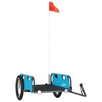 VidaXL Fietstrailer oxford stof en ijzer blauw - thumbnail