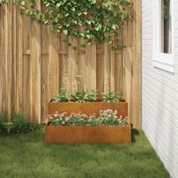 Tuin Bloempot Roestig 100 x 60 x 45 cm Cortenstaal - thumbnail