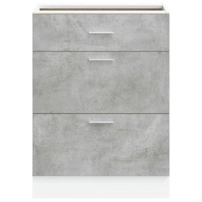 Keuken onderkast Lyon bewerkt hout betongrijs