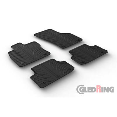 Rubbermatten passend voor Audi A3 2012- (T-Design 4-delig + montageclips) GL0250