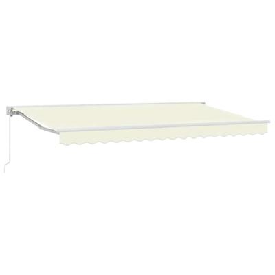 VidaXL Inklapbaar zonnescherm crème 400 x 200 cm polyester en metaal