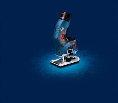 Bosch Blauw GKF 12 V-8 Accu Kantenfrees met 2 accu&apos;s 3.0Ah - 06016B0000 - thumbnail