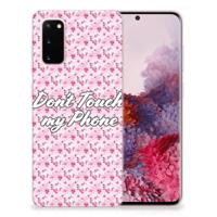 Samsung Galaxy S20 Silicone-hoesje Flowers Pink DTMP - thumbnail
