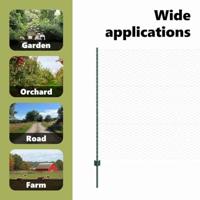 VidaXL Hek met paal groen 1,4 x 25 m staal - thumbnail