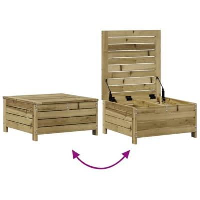6-delige Loungeset met kussens geïmpregneerd grenenhout