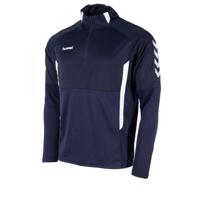 hummel Authentic 1/4-Zip Trainingstrui Donkerblauw Wit - thumbnail
