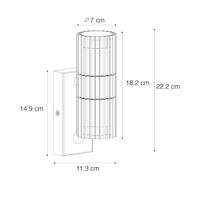 QAZQA Buiten wandlamp zwart met bewegingssensor 2-lichts - Boris - thumbnail