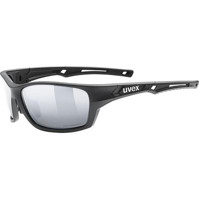 Uvex sportstyle 232 p black matt/mirror silver - sports glasses