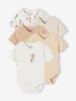 Set van 5 babyrompers met korte mouwen Luchtballon ecru - thumbnail