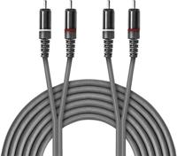 Nedis Stereo-Audiokabel | 2x RCA Male | 2x RCA Male | 3 m | 1 stuks - COTH24200GY30 COTH24200GY30 - thumbnail
