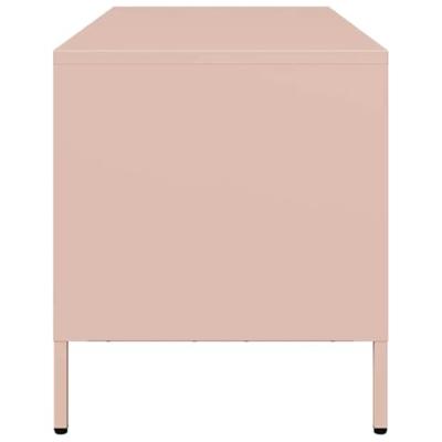 Tv-meubel 101,5x39x43,5 cm koudgewalst staal roze