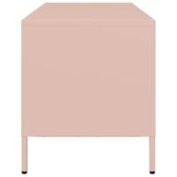 Tv-meubel 101,5x39x43,5 cm koudgewalst staal roze - thumbnail