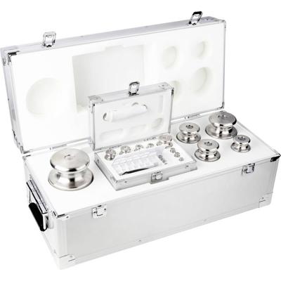 Kern 354096 Gewichtenset 354-096, OIML-klasse M2, nominale waarde 1 g - 10 kg, knop, roestvrij staal fijngedraaid, in aluminium etui