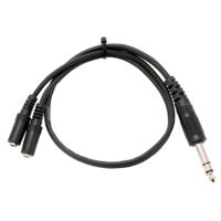 Devine VE2605 jack 6.35mm jack TRS - 2x 3.5mm mini jack female TRS 0.5m - thumbnail