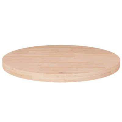 Tafelblad rond 50x2,5 cm onbehandeld massief eikenhout