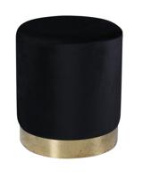 Nohr Poef 'Jarron' Velvet, kleur Zwart - thumbnail