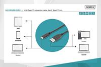Digitus USB-kabel USB 3.2 Gen1 (USB 3.0 / USB 3.1 Gen1) USB-C stekker, USB-A stekker 1.00 m Zwart Afgeschermd (dubbel) AK-300146-010-S - thumbnail