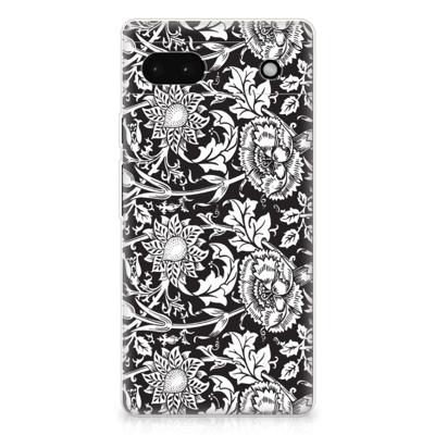 Google Pixel 6A | TPU Case | Black Flowers Google Pixel 6A | TPU Case | Black Flowers