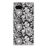 Google Pixel 6A | TPU Case | Black Flowers - thumbnail