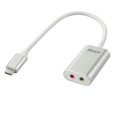 LINDY Computer Kabel Lindy Audio Adapter - Soundkarte - USB-C [USB-C - Jackplug]