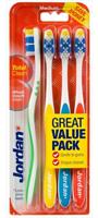 Jordan Tandenborstel totalclean medium 4 Stuks - thumbnail